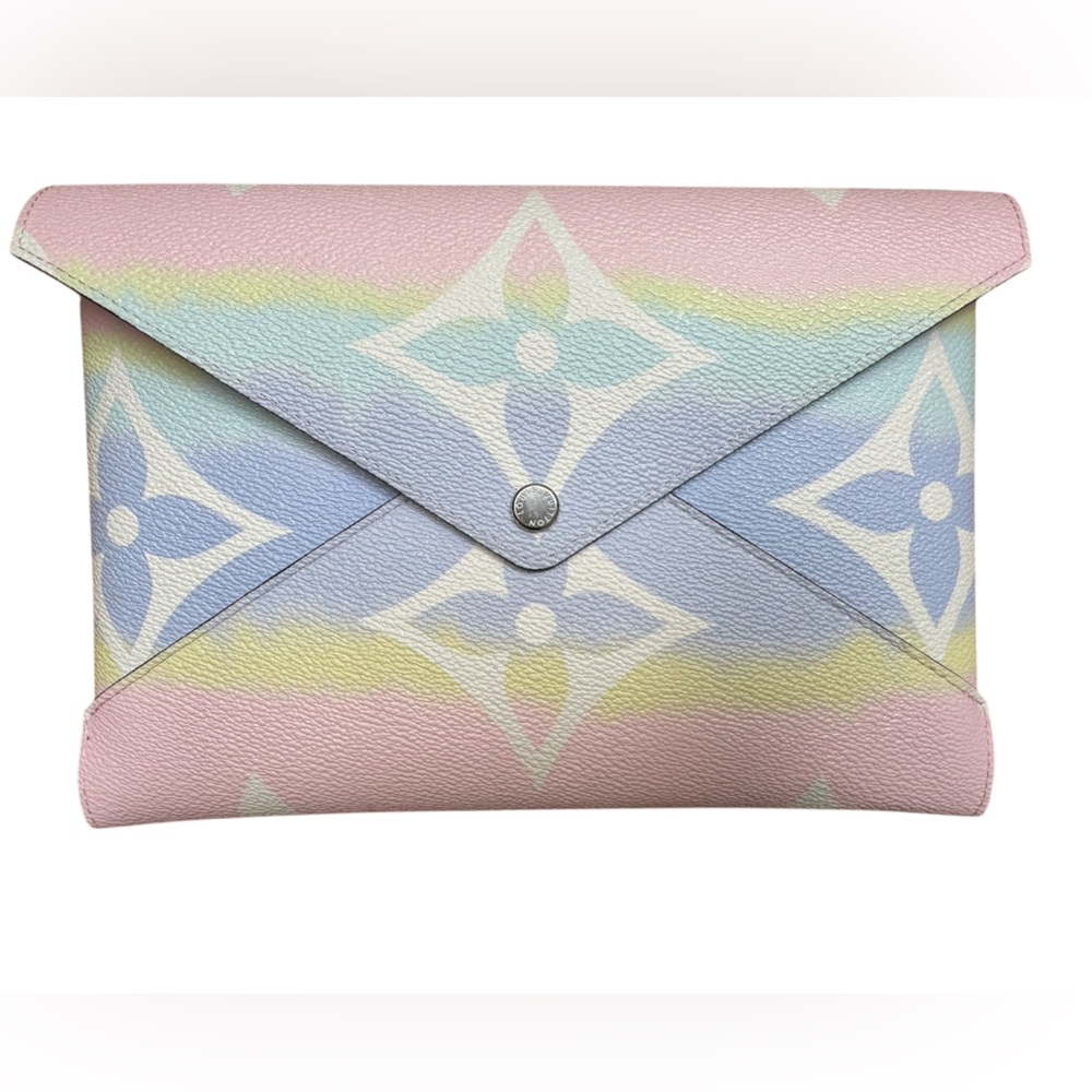 Louis Vuitton Large Escale Kirigami Monogram Pouchette Pastel Envelope Clutch